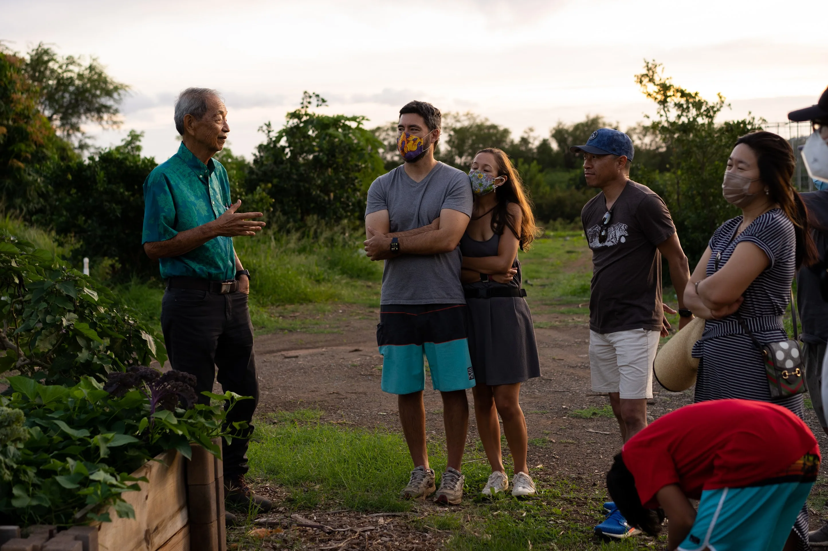 David Wong giving a farm tour