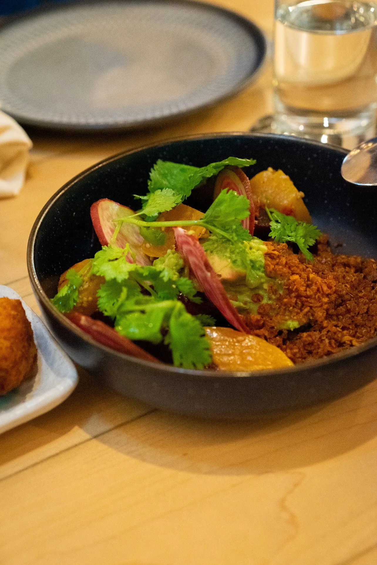 Restaurant dish featuring Mountain View Farms vegetables