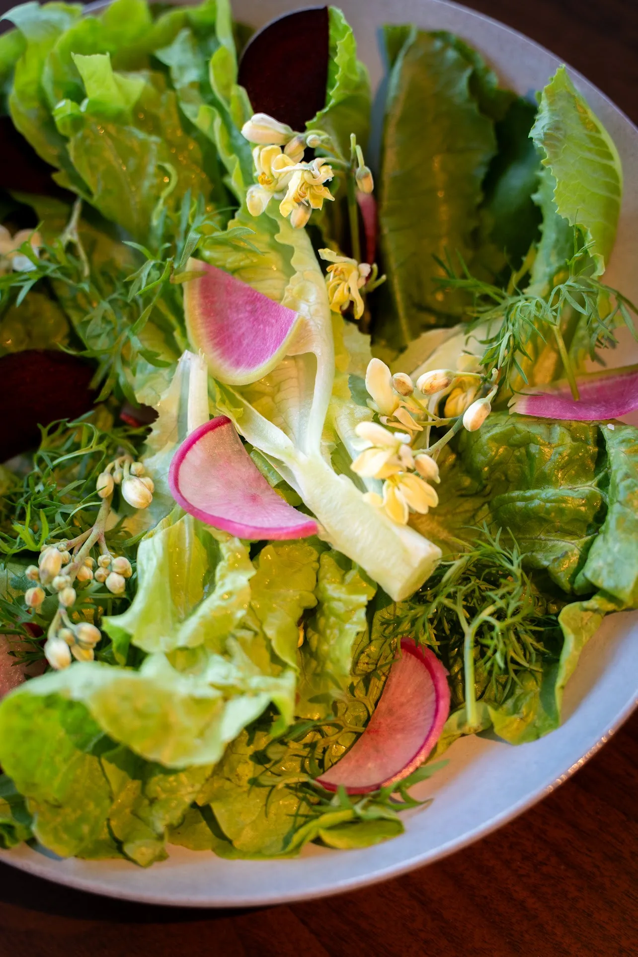 Restaurant dish featuring Mountain View Farms vegetables